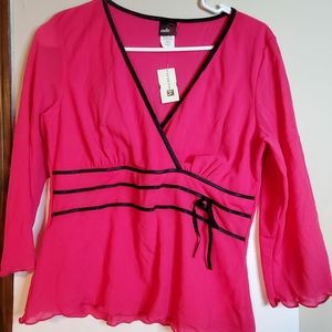 studio y top Shirt Blouse Maurices Sz Large Pink n